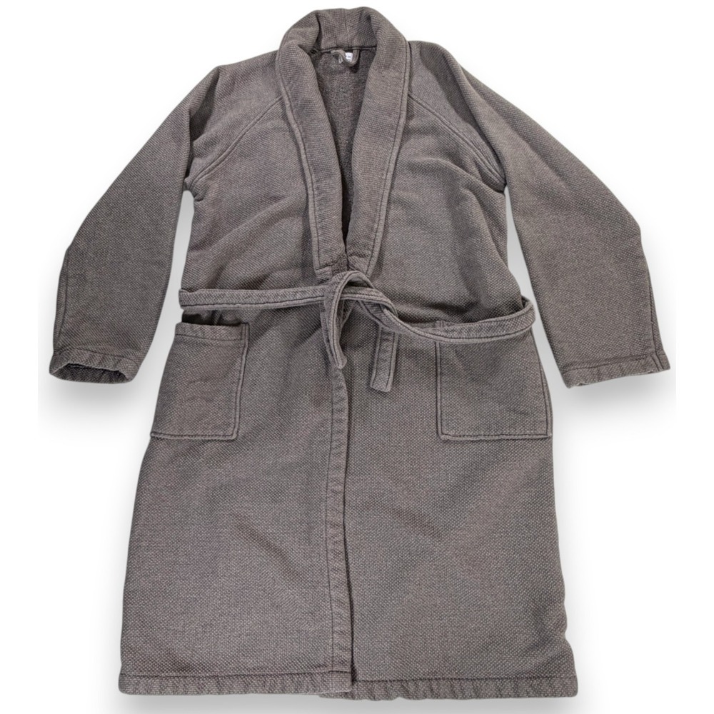 Restoration Hardware Mens L Robe Taupe Turkish Cotton Terry Cloth Resort